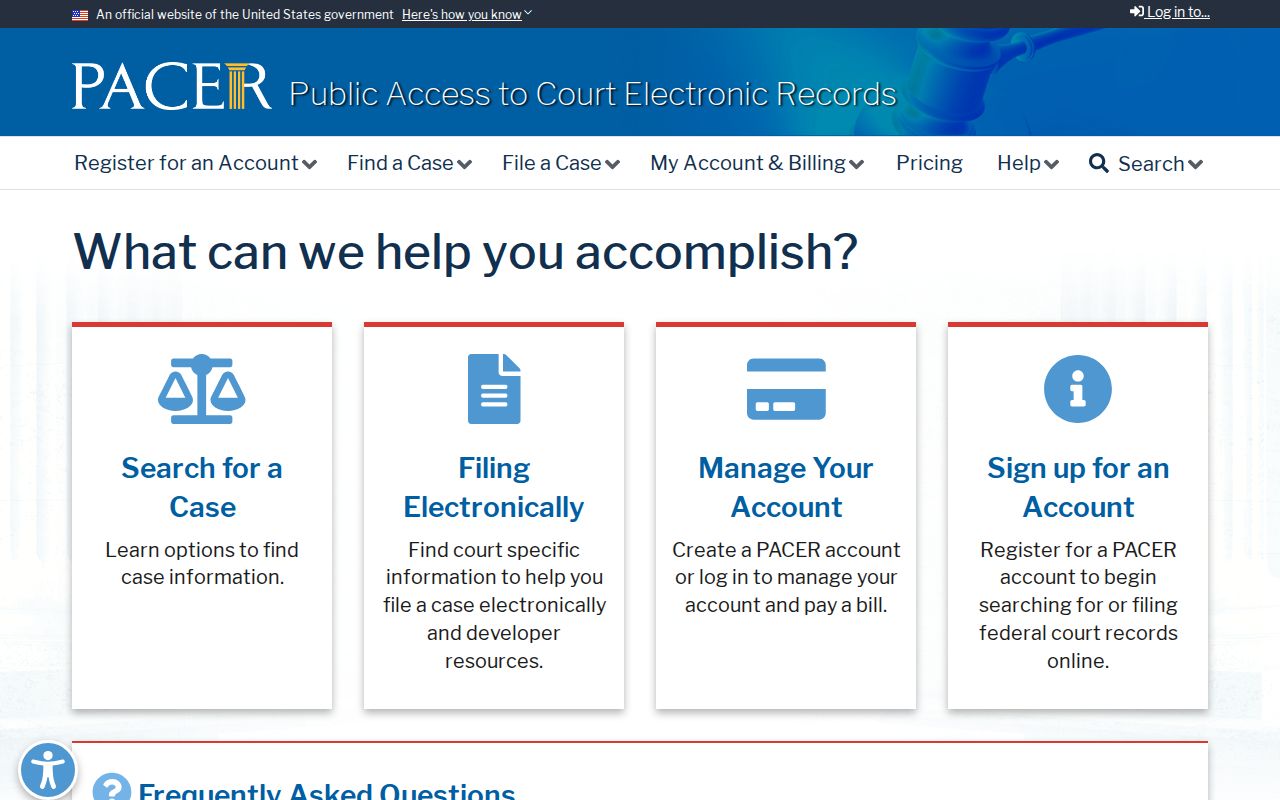 Official PACER federal criminal case record access for Broken Bow searches